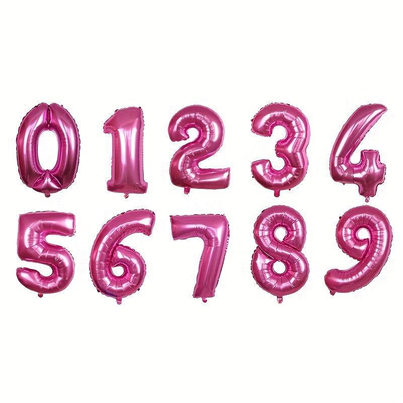 76cm Pink Number Aluminum Balloon for Birthday Party