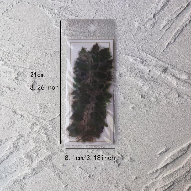 40 Sheets Green Plant Paper Stickers for Decoration Hand Account Notebook