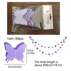 Butterfly Gradient Pull Flower Wall Hanging 3M Party Interior Decoration