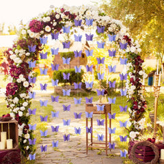 Butterfly Gradient Pull Flower Wall Hanging 3M Party Interior Decoration