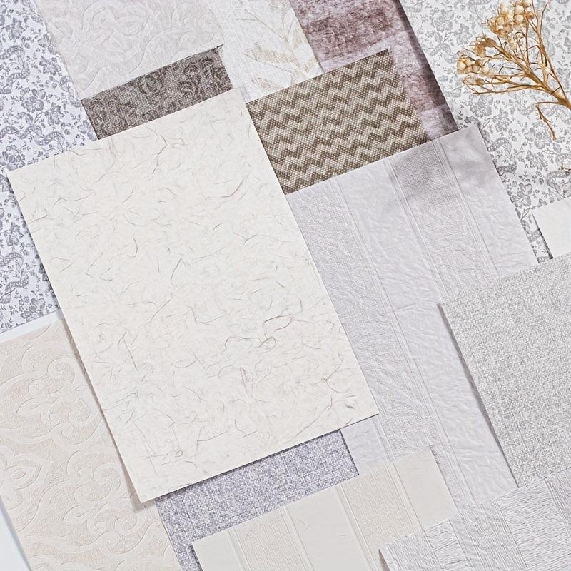 30pcs Texture Collage Paper Pack Junk Journal Scrapbooking DIY Craft Vintage Dec
