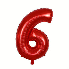 1pc 76 2 Cm Number Red Aluminum Film Balloon Party Decoration