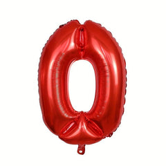 1pc 76 2 Cm Number Red Aluminum Film Balloon Party Decoration