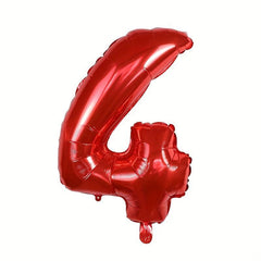 1pc 76 2 Cm Number Red Aluminum Film Balloon Party Decoration