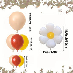 144pcs Daisy Balloons Garland Arch Kit, Flower Baby Shower Party Decor