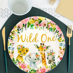 Wild One Birthday Party Supplies 8 Plates 20 Napkin Jungle Safari Animals
