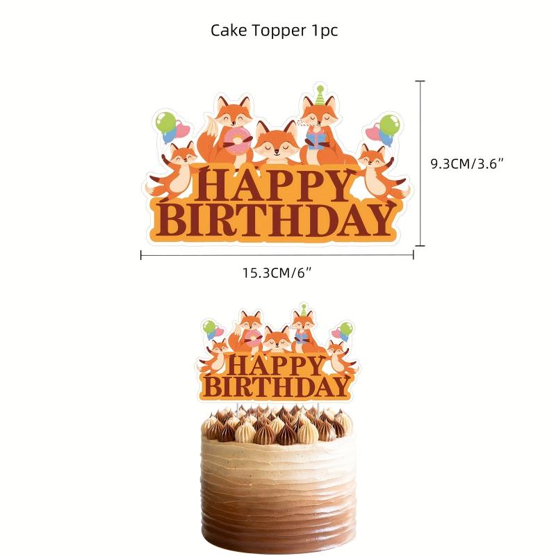 46pcs Fox Theme Birthday Party Jungle Animal Arrangement Set