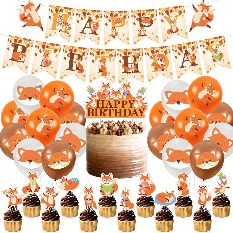 46pcs Fox Theme Birthday Party Jungle Animal Arrangement Set