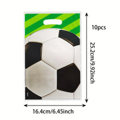 10pcs Football Pattern Gift Bags for Party Favors and Candy