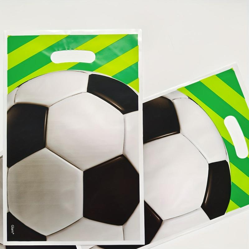 10pcs Football Pattern Gift Bags for Party Favors and Candy
