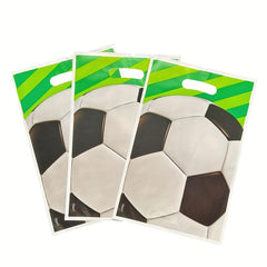10pcs Football Pattern Gift Bags for Party Favors and Candy