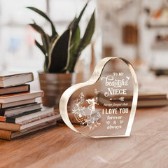 Personalized Niece From Aunt Acrylic Paperweight Engraved To My Niece Saying