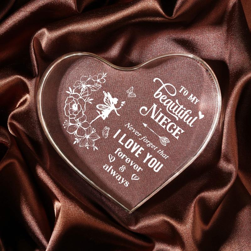 Personalized Niece From Aunt Acrylic Paperweight Engraved To My Niece Saying