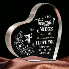 Personalized Niece From Aunt Acrylic Paperweight Engraved To My Niece Saying