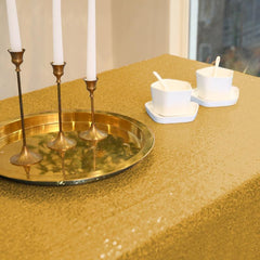 Golden Sequin Tablecloth for Parties and Celebrations