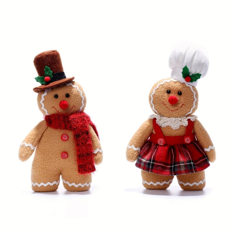 Christmas Gingerbread Man Plush Toy Home Decoration