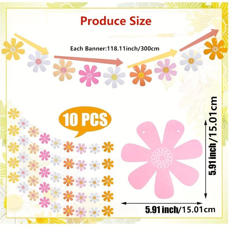 Daisy Garland Banner for Birthdays and Home Decor