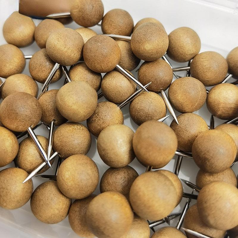 40pcs Wood Pushpin Combo Creative Stationery Soft Wood Cork Nail