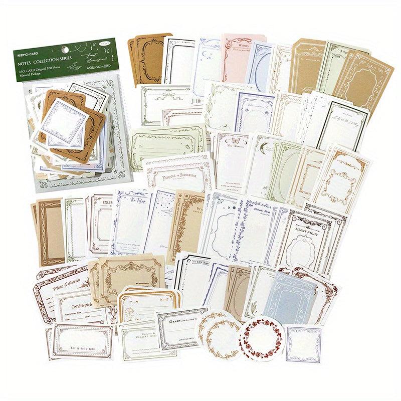100pcs Film Frame Lace Label Paper Junk Journal Scrapbooking