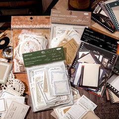 100pcs Film Frame Lace Label Paper Junk Journal Scrapbooking