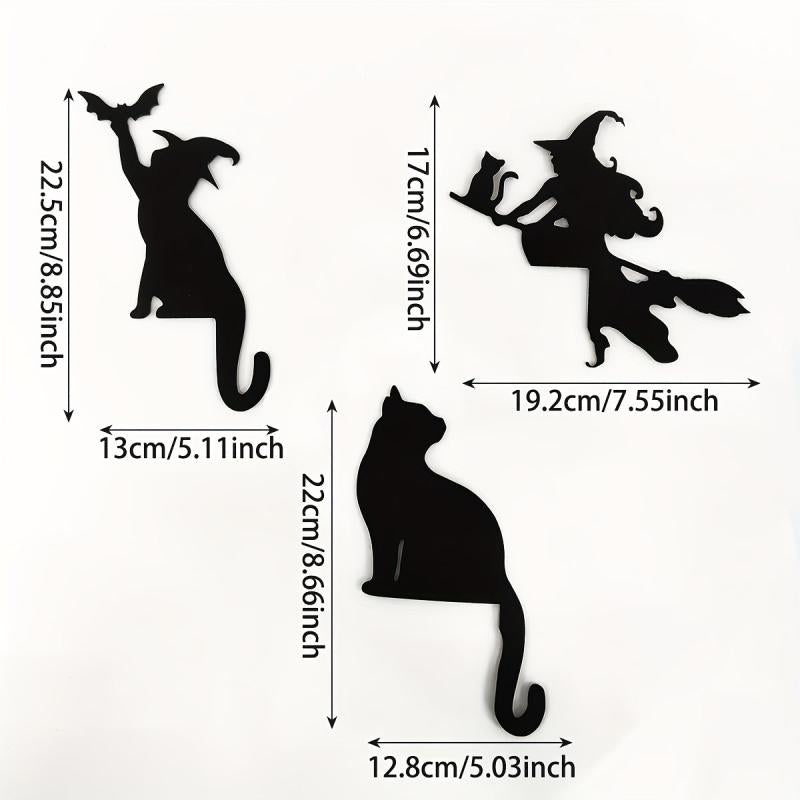 Halloween Felt Door Corner Decoration Witch Crow Cat Cabinet Crafts