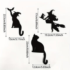 Halloween Felt Door Corner Decoration Witch Crow Cat Cabinet Crafts