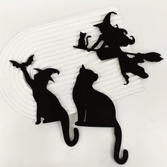 Halloween Felt Door Corner Decoration Witch Crow Cat Cabinet Crafts
