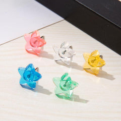 70 Colorful 5 Pointed Star Push Pins