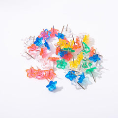 70 Colorful 5 Pointed Star Push Pins