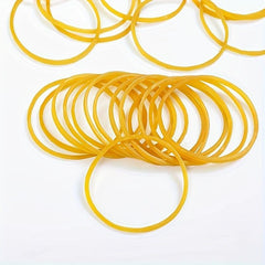 50 Yellow Rubber Bands High Elasticity Durable Cowhide Bands