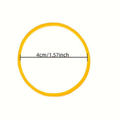 50 Yellow Rubber Bands High Elasticity Durable Cowhide Bands
