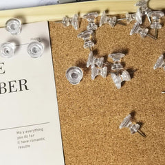 30 Clear Large Push Pins For Cork Board Jumbo Thumbtacks