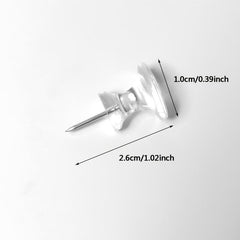 30 Clear Large Push Pins For Cork Board Jumbo Thumbtacks