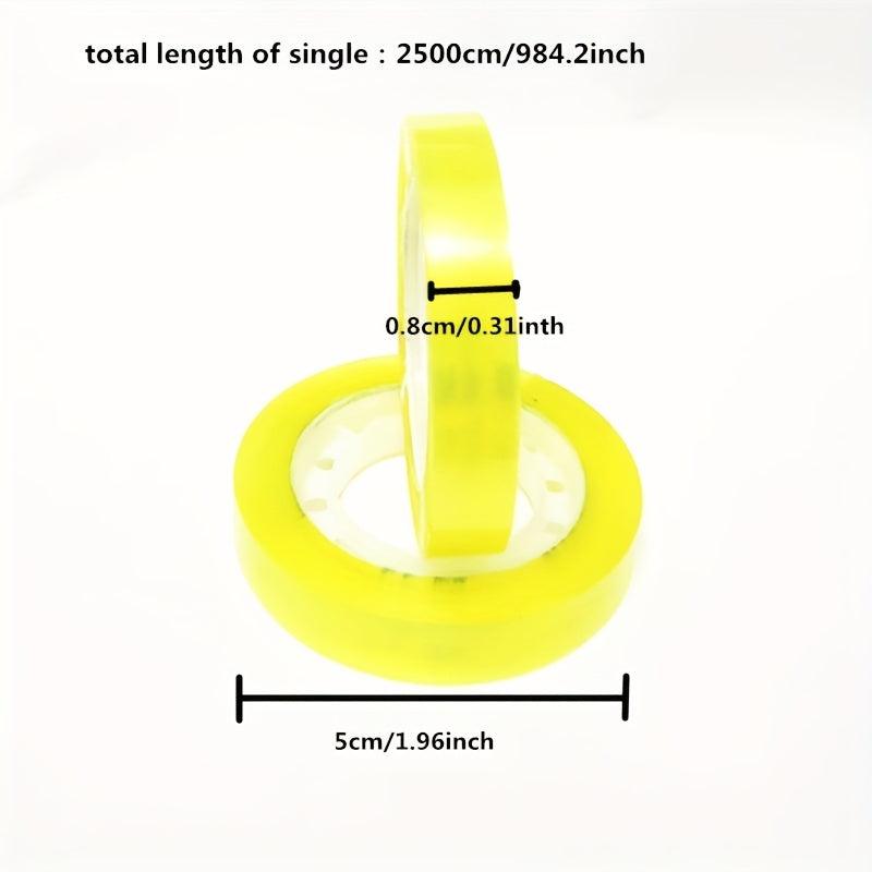 3pcs Stationery Tape Width Office Transparent Tape DIY Packaging Tools