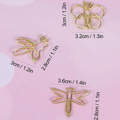 5pcs Dragonfly Butterfly Bee Paper Clips - Creative Storage & Bookmarks