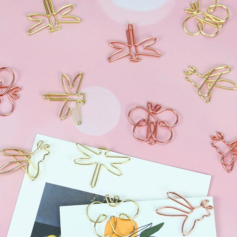 5pcs Dragonfly Butterfly Bee Paper Clips - Creative Storage & Bookmarks