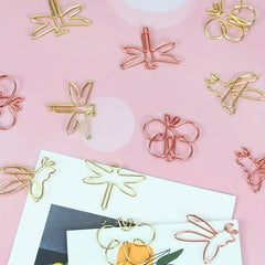 5pcs Dragonfly Butterfly Bee Paper Clips - Creative Storage & Bookmarks