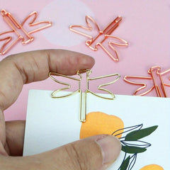 5pcs Dragonfly Butterfly Bee Paper Clips - Creative Storage & Bookmarks
