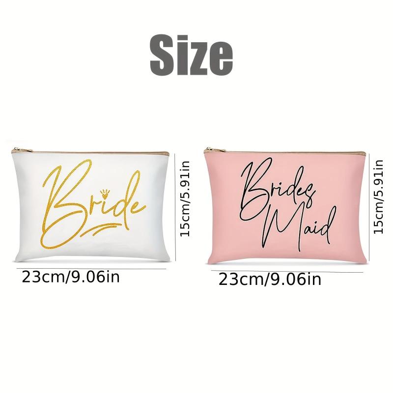 5pcs Wedding Bridal Shower Makeup Bag Bridesmaids Proposal