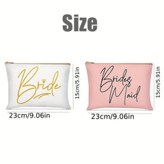 5pcs Wedding Bridal Shower Makeup Bag Bridesmaids Proposal