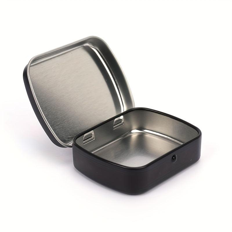 Small Empty Metal Silvery Flip Storage Box Case For Key Candy