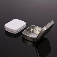 Small Empty Metal Silvery Flip Storage Box Case For Key Candy
