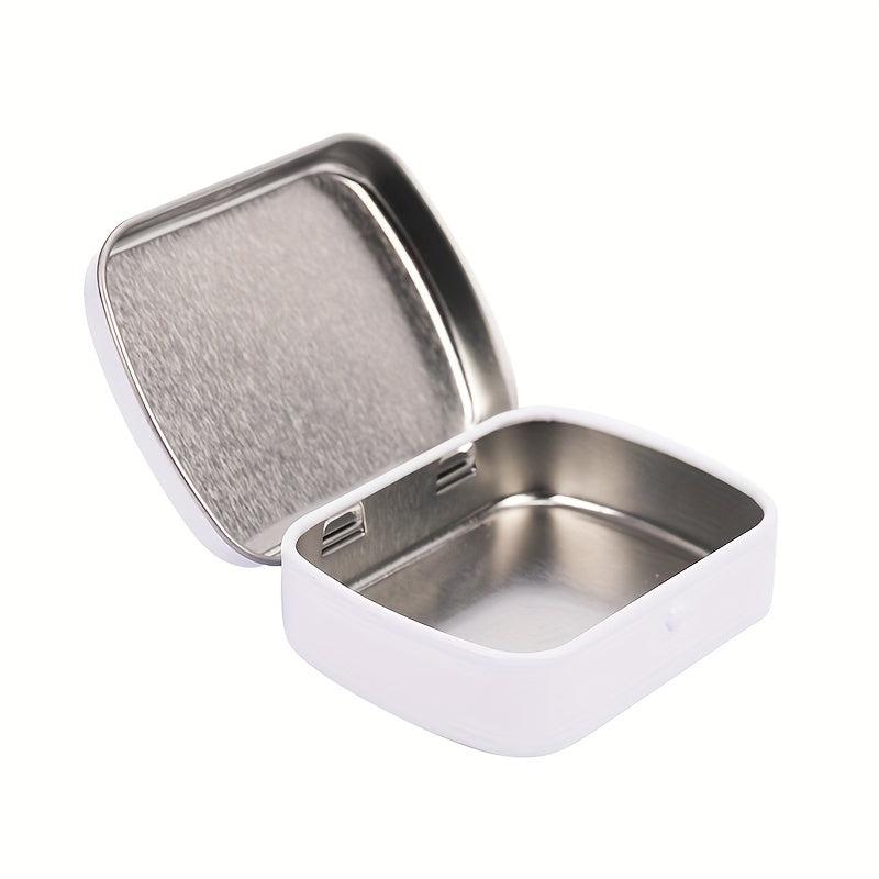 Small Empty Metal Silvery Flip Storage Box Case For Key Candy