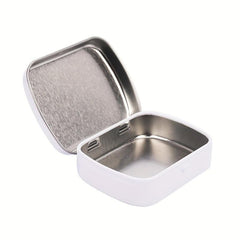 Small Empty Metal Silvery Flip Storage Box Case For Key Candy