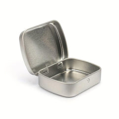 Small Empty Metal Silvery Flip Storage Box Case For Key Candy