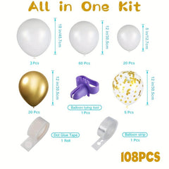 108pcs Golden Balloon Garland Kit for Party Decoration