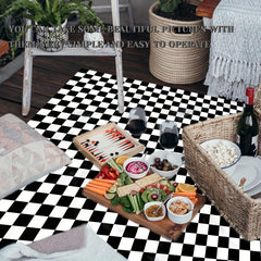 2pcs Racing Car Table Cloths & Checkered Tablecloth - Car Theme Party Supplies