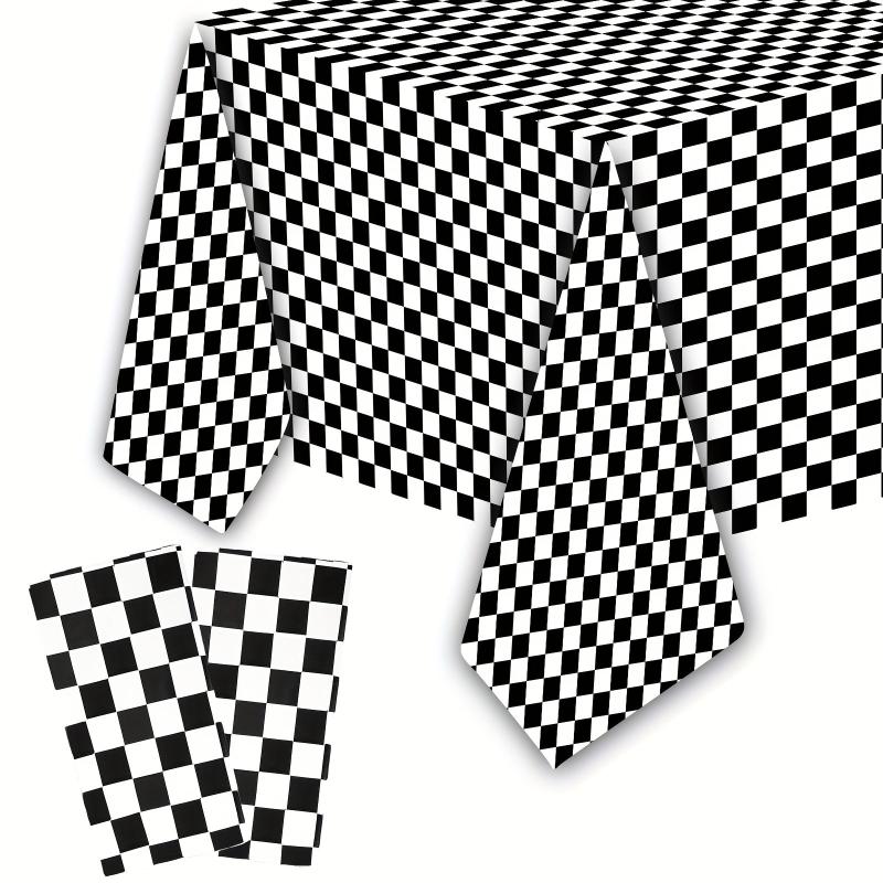 2pcs Racing Car Table Cloths & Checkered Tablecloth - Car Theme Party Supplies