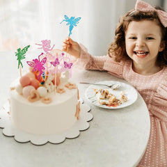31pcs Fairy Cake Toppers Birthday Cake Topper Glitter Cake Toppers