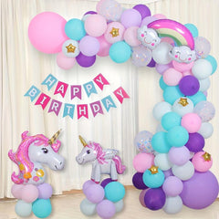 105pcs Unicorn Birthday Balloon Party Arch Garland Big Unicorn Aluminum Film